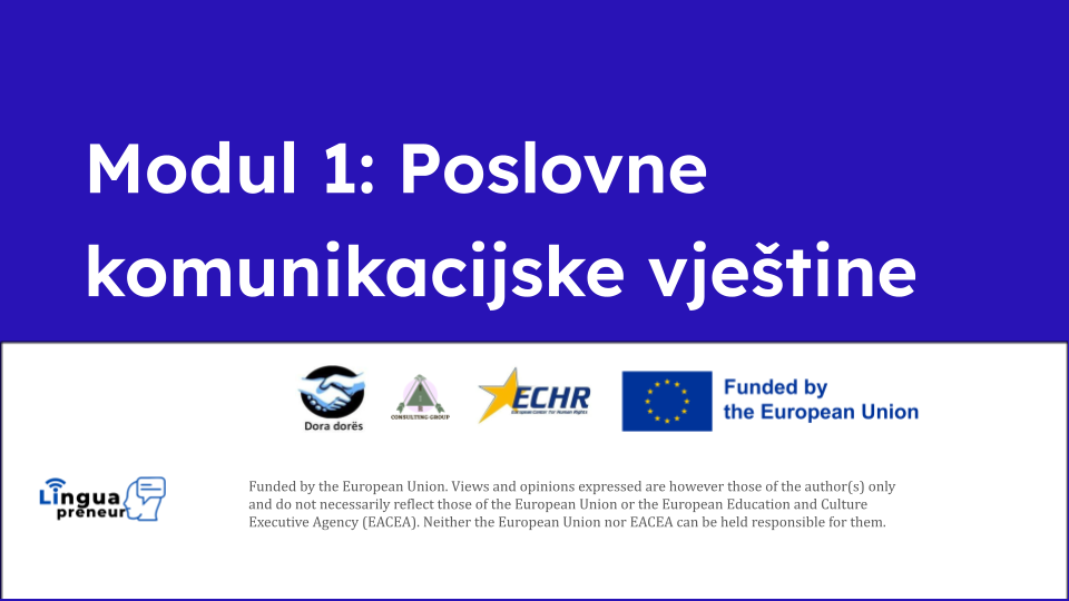 Modul 1: Poslovne komunikacijske vještine